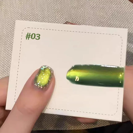 1-9pcs WS Autumn Winter Nail High-density Green Glass Bead Cat Eye Gel Nail Polish 2025 Popular Whitening Nail Art Nail Supplies