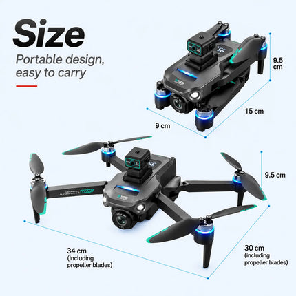 ZNLYRION S159 Brushless GPS Drone with 8K Camera  5G FPV Optical Flow Hover and 20Mins Flight Time