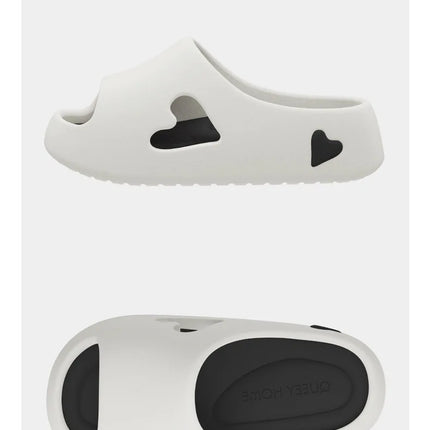 2025 Fashion Women's Slippers Sandals Beach Slides Solid Color Non-slip Thick Shower Shoes for Summer Home Outside