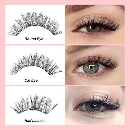 Segmental False Eyelash Set ，200pcs 30D Natural Volume Lash Clusters，DIY at Home, Perfect for Daily and Special Occasions False