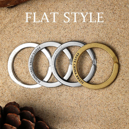Black Titanium Keyring Car Men Flat Key Chain Rings Holder Lightweight EDC ARC Keychain Buckle for Accessories Gadgets Wholesale