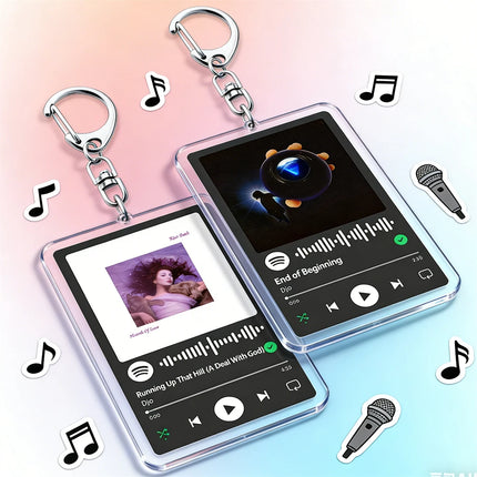 Hot Music Keychains Running Up That Hill (A Deal with God) End of Beginning Kate Bush Djo Song Keying Jewelry Fans Friends Gifts