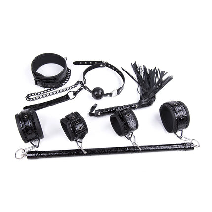 SM Sex Set Leather 7-Piece Trainer Whip, Sex Torture Tool Binding, Adult Toy Alternative Character
