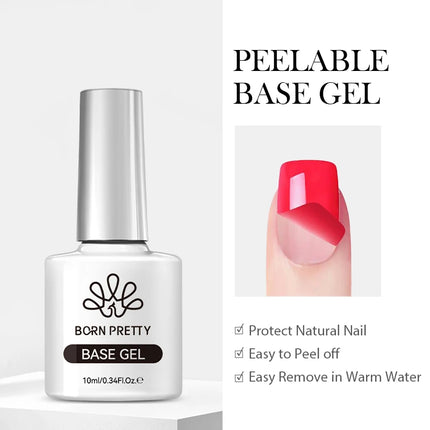 BORN PRETTY 10ml Flow Light White Cat Magnetic Gel Nail Polish Ultra Shine Soak Off UV Gel Mirror Glass Bead Gel Nail Art