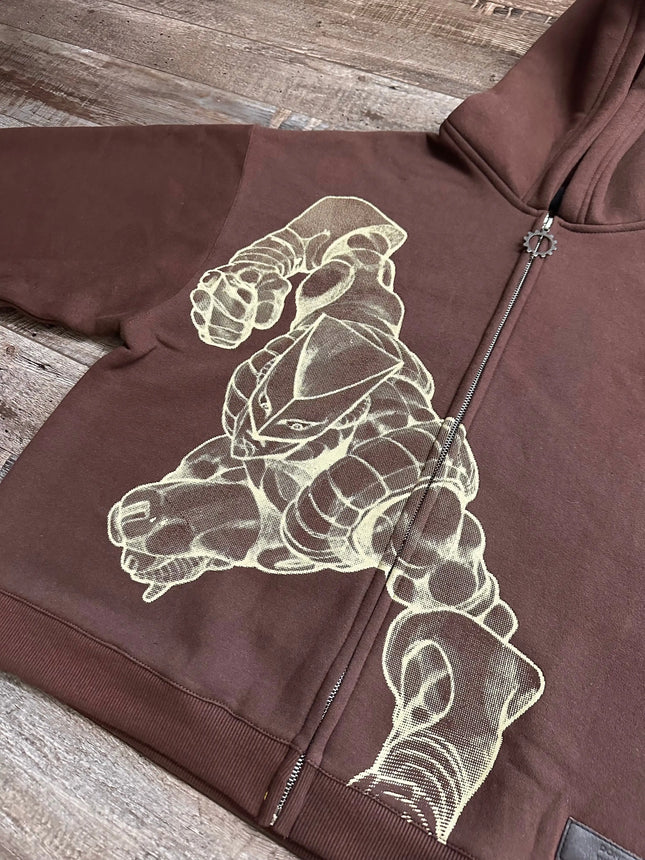 Harajuku Jojo Bizarre Adventure Hoodies Women DIO Zip Up Anime Hoodie Hip Hop Couples Y2k Street Sweatshirt Men Clothing