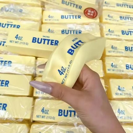 Butter Stick Fidget Squishy Toys Elastic Cheese Stick Funny Decompression Stress Anxiety Relief Game Squeeze Prank Toy for ADHD