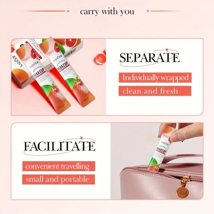 10/20 Pieces of Makeup Remover, Gently Removes Makeup from the Face, Lips, and Eyes, Refreshing and Lightweight, with a Gentle Formula Suitable for All Light Beige Skin Types, the Makeup Remover Oil Features a Simple Bottle D