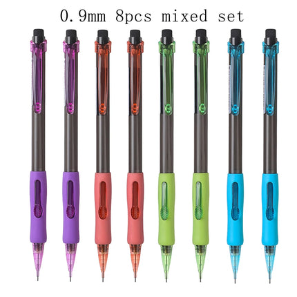 8Pcs/Set 0.5/0.7/0.9mm Plastic Mechanical Pencil Smooth Writing Drawing Automatic Pencil Office School Stationery Supplies
