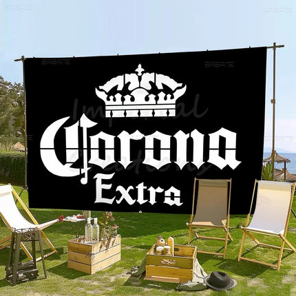 C-Corona E-Extra Beer Anime Chart Creative Pattern Hanging Flag Polyester Printed Banner Hand Pulled Flag