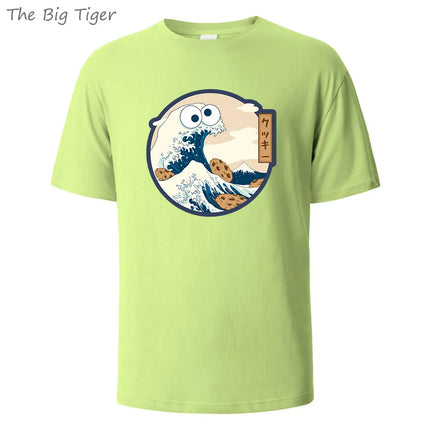 Color Painting Style Breathable Cotton Round Neck Tee Minimalist Design Lightweight Fabric Unisex Basic T Shirt Men's T-shirt