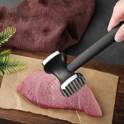 Heavy Duty Stainless Steel Meat Tenderizer Hammer Kitchen Gadget for Effortless Pounding & Tenderizing Beef Chicken Pork