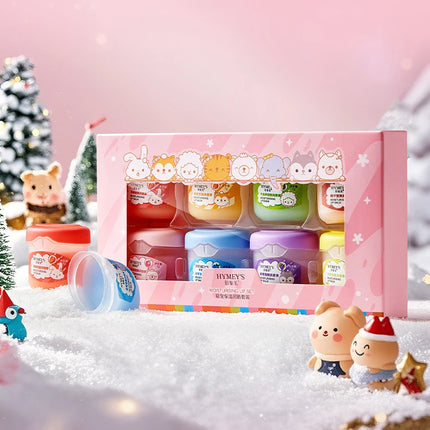 6pcs/box Fruits Lip Balm Set Moisturizing Lip Plumper Anti-Cracking Hydrating Lipstick Makeup Base Nourishing Lip Care