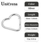 Silver Heart 4Pcs