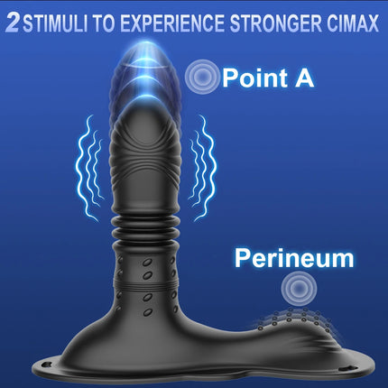 Electrically Inserted Prostate Massaging Device, Double-Vibration False Penis, Masturbation Device, Anal Stimulation, Adult Toy