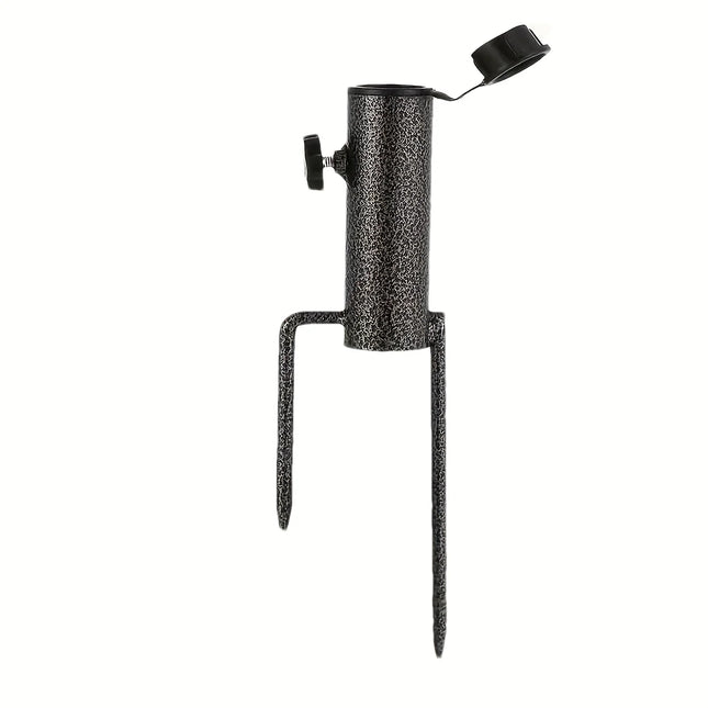 Portable Umbrella Base Metal Bracket Is Suitable for Flag Fishing Rod Outdoor Park Beach Ground Soil Grass Use Umbrella Base