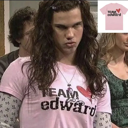 Jacob Wears Team Edward Has Twilight Fans Clothing Retro Women's Fashion Casual Large T-shirt Short Sleeve Shirt Y2k Style Tops