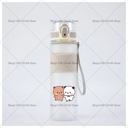 Bubu Dudu Water Bottle Yier Bear Panda Girl Boy Large Capacity Sports Kettle Transparent Cold Water Cup Outdoor Portable 550ml