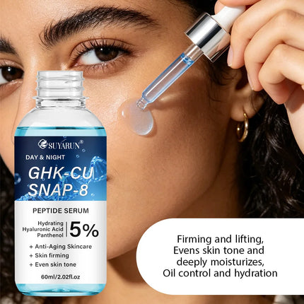 SUYARUN Anti-Aging Peptide Serum | GHK-Cu & SNAP-8 Formula for Day & Night Firming Treatment.