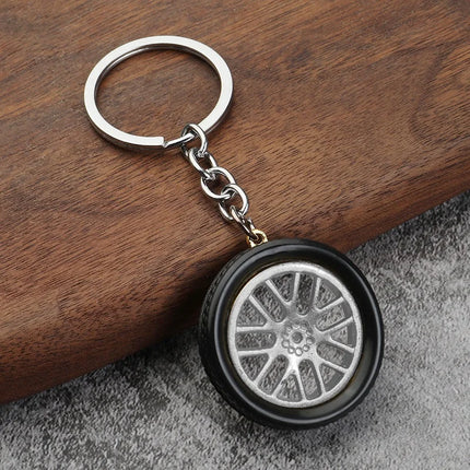 Creative Gear Head Keychain Speed Gearbox Keyring For Car Key Turbo Hub Brake Disc Pendant Shock Absorber Keys Holder Chain Ring