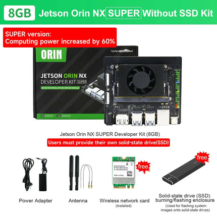Jetson Orin NX Developer Kit Super Version with 117/157TOPS Computing Power For Embedded Edge Systems 8GB/16GB RAM Deep Learning
