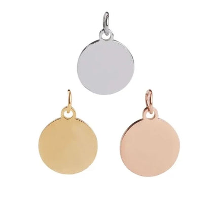 20Pcs/Lot Size 15-30mm Mirror Polish Stainless Steel Charms Round Stamping Blanks Charms For DIY Making Jewelry Necklace