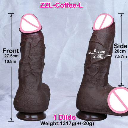 2 Colers Realistic Soft Huge Dildo Double Silicone Artificial Penis Gay Masturbation Suction Cup Dick Woman Man Anal Sex Toy