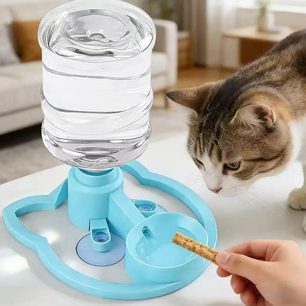 No-Electric Gravity Cat Water Fountain, No Filter Automatic Pet Water Dispenser, Leak-Proof Water Bowl for Cats & Small Dogs