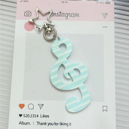 INS Acrylic Keychain Cartoon Shaped Illustration Pendant Kawaii Backpack Carabiner Clip Student DIY Handbook Decoration
