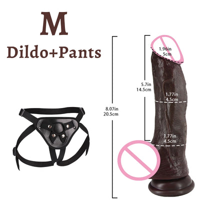 Realistic Long Dildo Black Anal Plug with Suction Cup Big Penis Butt Plug Long Dick Sex Toys for Women Men Phallus Anal Dilator