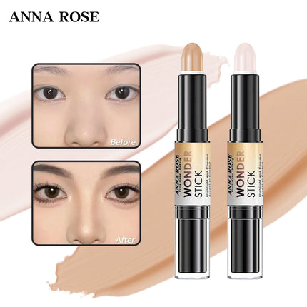 Double-headed shaving stick, high-gloss, waterproof, sweat-proof, high nose bridge, face-lifting, nose shaving pen, novice
