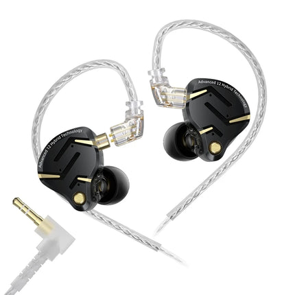 KZ ZS12 PRO 2 1DD+5BA  Flagship-Grade Super Linear Hybrid Wired Headphones 3.5mm/typec Detachable Cable HIFI Gaming Headest