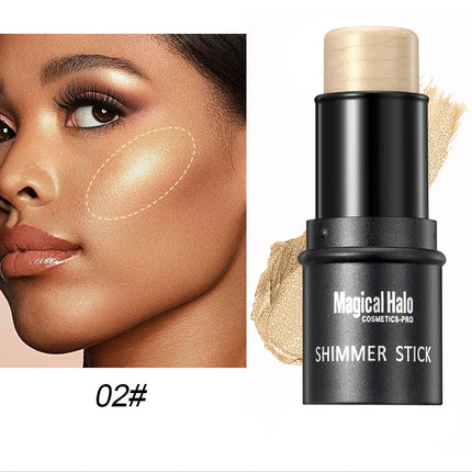 2 Colors Highlight For Face Cosmetic Face Brighten Highlighter Stick Face Contour Bronzer Shimmer Illuminator Stick Makeup Tools