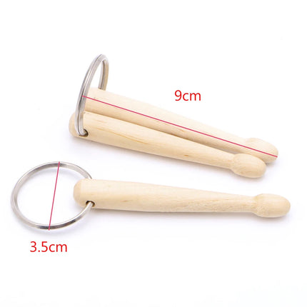 Delicate Keyfob Percussion Gift for Men Women Mini Drum Sticks Keychain Charm Drumsticks for Key Ring Chain Decorat