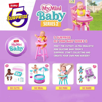 Zuru Surprise Doll Surprise Series2 My Mini Baby Collectible Mystery Capsule 5 Mystery Toys Collectibles Miniature Novelty Toys