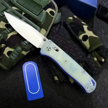 BM 535 Folding Knife G10 Handle Satin Plain Blade Outdoor Pocket Hunting Portable Camping Fishing Multitool Knives