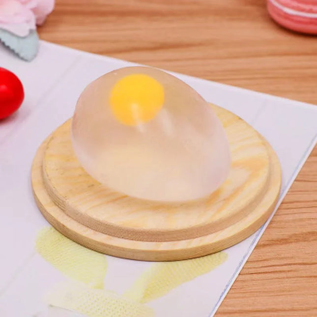 Viral Egg Splat Squeeze Toy: Clear Liquid Filled Water Ball, ASMR Smash Relief Fidget, Slow Rebound Desk Toy, Anxiety Reducer