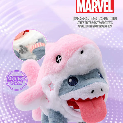 Marvel Cosbi Jeff The Land Shark Blind Box Mini Plush Collect Figures model Plush Keychain backpack charm pendant plush toy gift