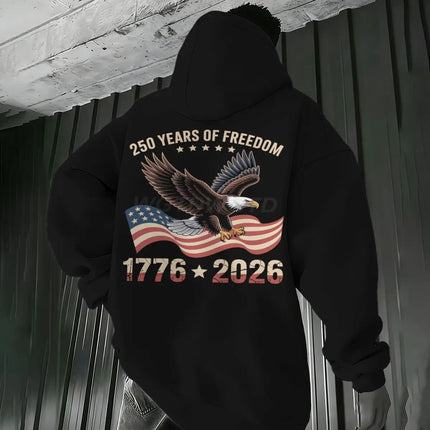Since 1776 2026 250 Years Of Freedom Retro USA Long Sleeve Hoodies Loose Women Men Classics Nostalgia Hoody