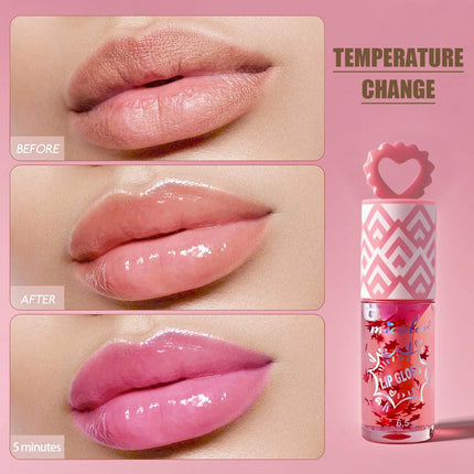 Three Colors Randomly Issued Color Lip Gloss Lip Oil: Moisturizing, Locks Moisture, Nourishing, Light and Comfortable
