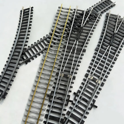 Ho Scale 1/87 Model Train Track Nickel-chromium Material Electrical Powered Simulated Track Model Straight Curved Turnout Rails