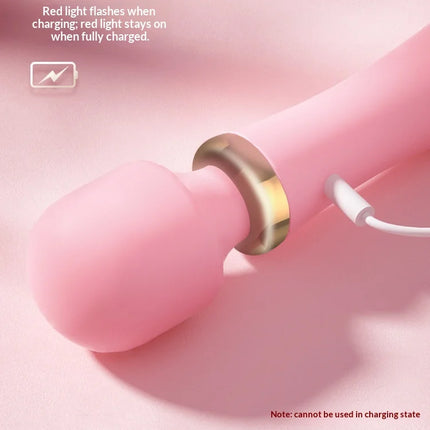 Heated AV G Spot Vibrating Wand Female Adult Pleasure Toy Waterproof Rechargeable Personal Massager for Intimate Use