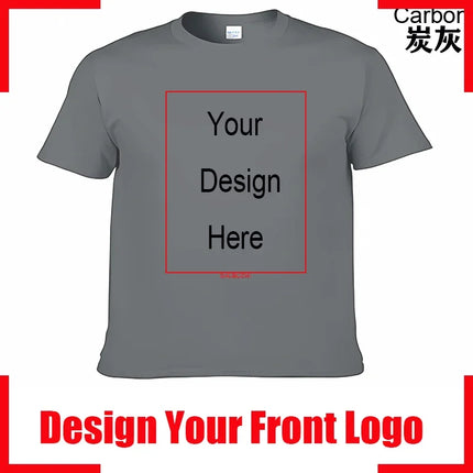 Text Name Tsihrts Men's Personalized Cotton T-shirt Custom  Add Your Own Message Fashion men tshirt bigger size 4XL 5XL
