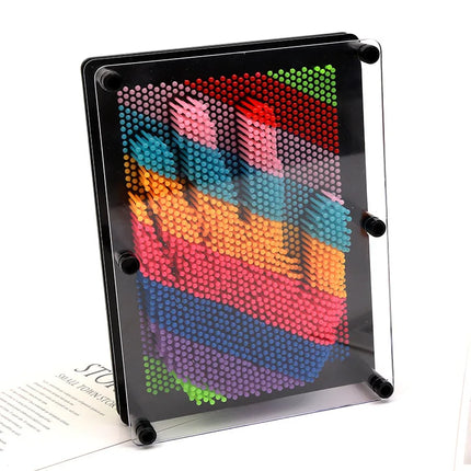 3D Clone Pin Compression Art Clone Hand Model Children's Toy Screen Insertion Pin Board Sculpture Painting Carving Illustration
