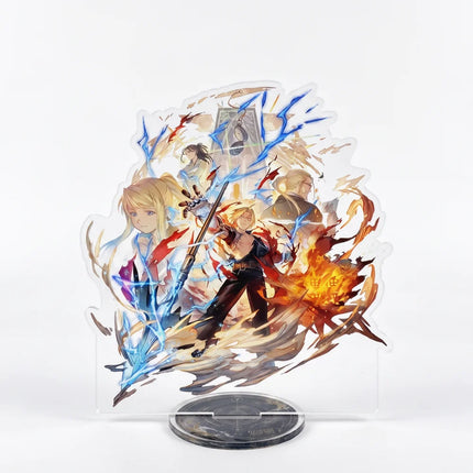 Fullmetal Alchemist 15cm Acrylic Stand Keychain Edward Elric Roy Mustang Double Sided HD Desk Decor Fan Gift