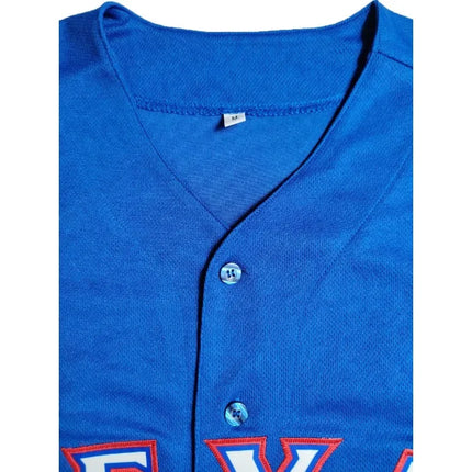 Customized Name And Number Men's Embroidered Baseball Jersey Texas Blue V-Neck Personalized Short Sleeve DIY High Quality Shirts
