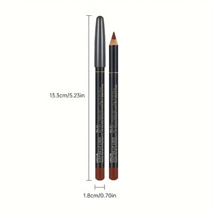 Matte Lip Liner Pencil - Waterproof, Long-Lasting, Non-Stick Formula with Moisturizing Benefits, Natural Look for All Skin Types