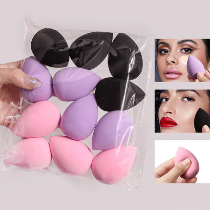 12PCS Latex-Free Makeup Sponge Set - Ultra Soft Beauty Blenders for Foundation & Concealer, with Travel Pouch