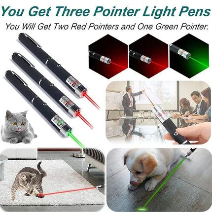 2-in-1 Mini LED Pointer Flashlight Pet Training Torch Scratching Toys for Pets and Cats Christmas Birthday Gifts No Battery