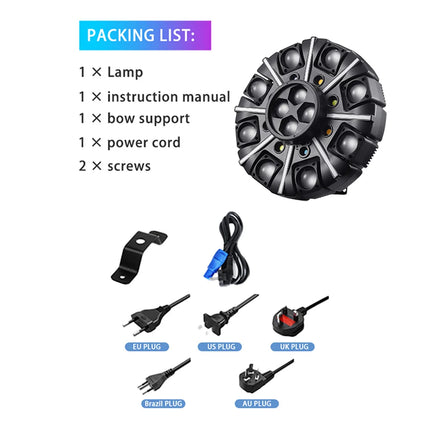 150W 8-Arm Moving Head DJ Light Remote Control Mini LED Beam Effect Light DMX512 Rotating Disco Party Stage Equipment For Club