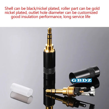 Gold-Plated Stereo Welding Jack 3.5mm 3 Pole Female Plug 1/8″ Headphone Notebook Microphone Audio Interface Extension Cable Plug